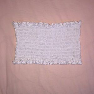 White ribbed tube top